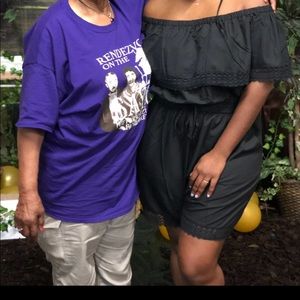 Style House Black Off the Shoulder Romper